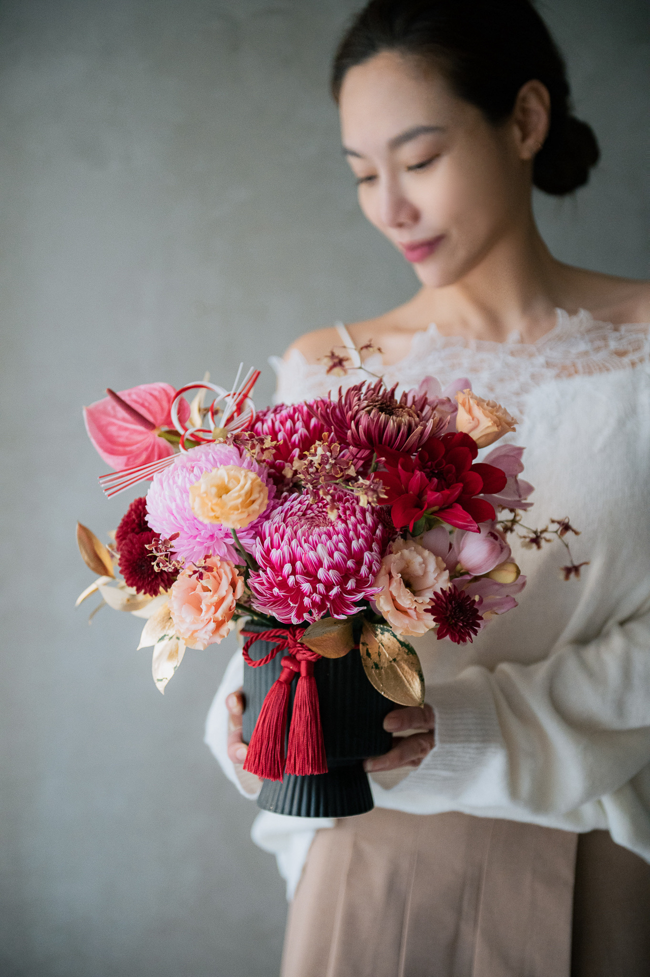 福氣花開|紅色小盆花 - Image 2